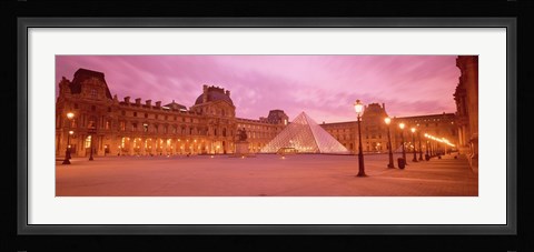 Framed Low angle view of a museum, Musee Du Louvre, Paris, France Print
