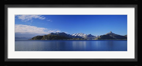 Framed Lake on mountainside, Sorfolda, Bodo, Nordland, Norway Print