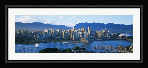 Framed Skyscrapers at the waterfront, Vancouver, British Columbia, Canada Print