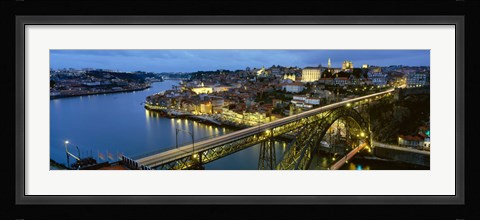 Framed Bridge across a river, Dom Luis I Bridge, Oporto, Portugal Print