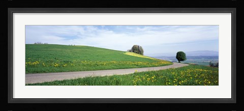 Framed Road Fields Aargau Switzerland Print