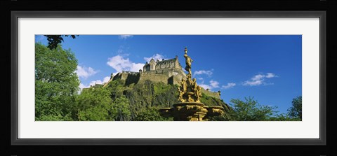 Framed Low Angle View of Edinburgh Castle, Edinburgh, Scotland Print