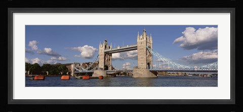 Framed Bridge Over A River, Tower Bridge, Thames River, London, England, United Kingdom Print