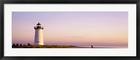 Framed Edgartown Lighthouse, Marthas Vineyard, Massachusetts, USA Print