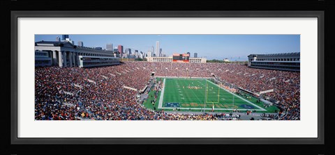 Framed Football, Soldier Field, Chicago, Illinois, USA Print