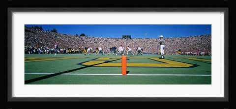 Framed Football Game, University Of Michigan, Ann Arbor, Michigan, USA Print