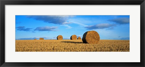 Framed Hay Bales, Scotland, United Kingdom Print