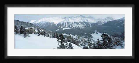 Framed Winter, St Moritz, Switzerland Print