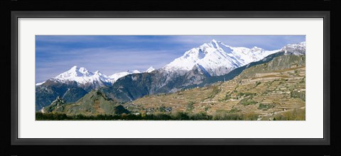 Framed Mountains, Canton Of Valais, Switzerland Print