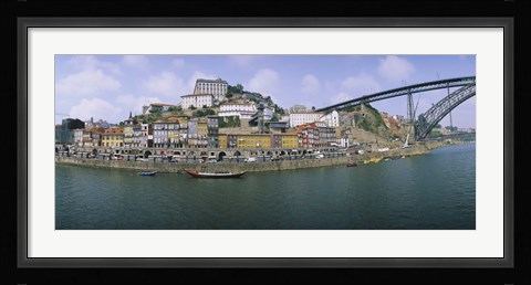 Framed Buildings at the waterfront, Oporto, Douro Litoral, Portugal Print