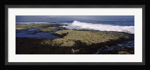 Framed Rock formations at the coast, Fernandina Island, Galapagos Islands, Ecuador Print