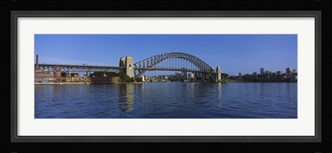 Framed Bridge across the sea, Sydney Harbor Bridge, Sydney, New South Wales, Australia Print