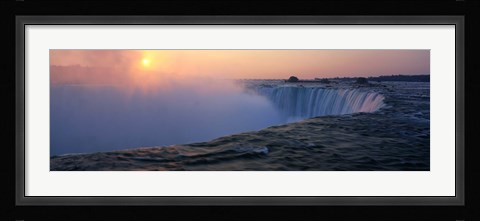 Framed Sunrise Horseshoe Falls Niagara Falls NY USA Print