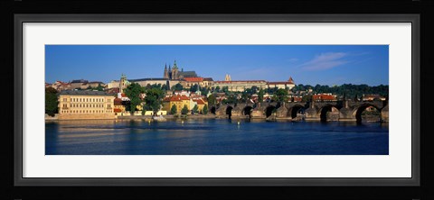 Framed Vitava River Charles Bridge Prague Czech Republic Print