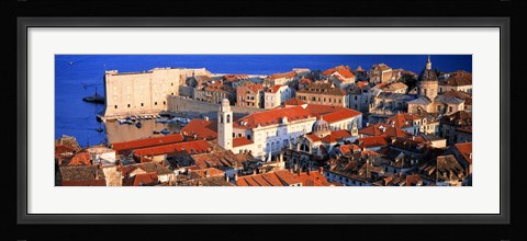 Framed Aerial View, Old Town, Dubrovnik, Croatia Print