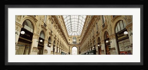 Framed Interiors of a hotel, Galleria Vittorio Emanuele II, Milan, Italy Print