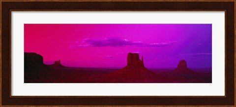 Framed Rock Formations with Pink Sky, Monument Valley, Arizona, USA Print