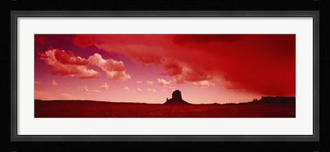 Framed Storm clouds over a landscape, Utah, USA Print