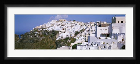 Framed Buildings, Houses, Fira, Santorini, Greece Print
