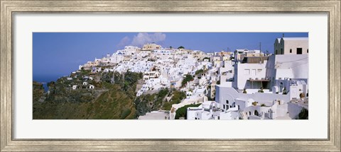 Framed Buildings, Houses, Fira, Santorini, Greece Print