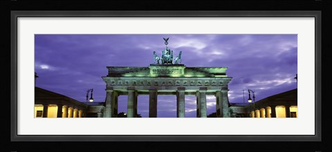 Framed Low Angle View Of The Brandenburg Gate, Berlin, Germany Print