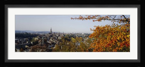 Framed High angle view of buildings, Berne Canton, Switzerland Print