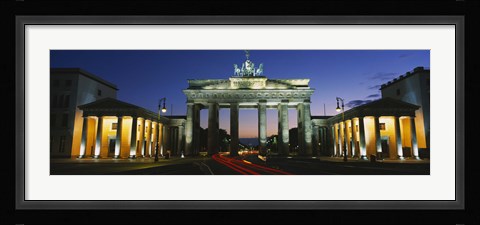 Framed Low angle view of a gate, Brandenburg Gate, Berlin, Germany Print