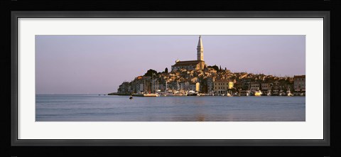 Framed Waterfront, Rovinj, Croatia Print