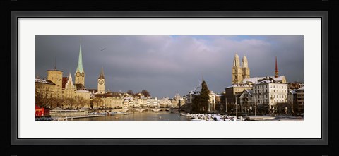 Framed Winter, Zurich, Switzerland Print