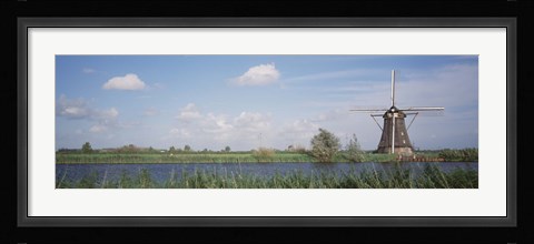 Framed Netherlands, Traditional windmill in the village Print
