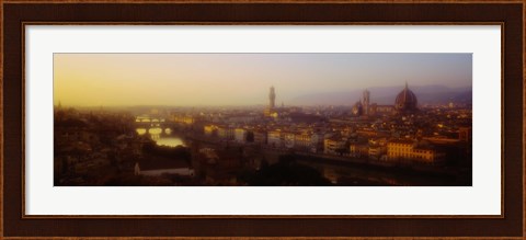 Framed High angle view of Florence, Italy Print