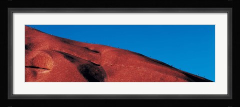 Framed Climbers Ayers Rock Uluru Park Australia Print