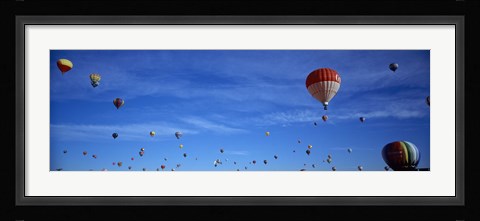 Framed Low angle view of hot air balloons, Albuquerque, New Mexico, USA Print