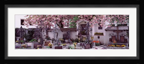 Framed Flowers on tombstones, Tirol, Austria Print