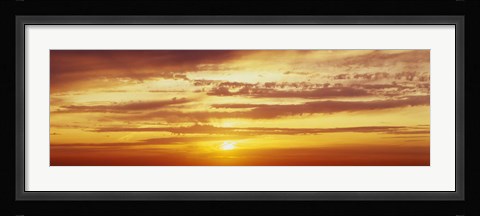Framed Sunset, Santorini, Greece Print