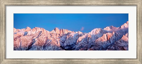 Framed Snow Mt Whitney CA USA Print