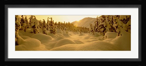 Framed Sunset, Turnagain Pass, Alaska, USA Print
