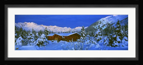 Framed Cabin Mount Alyeska, Alaska, USA Print