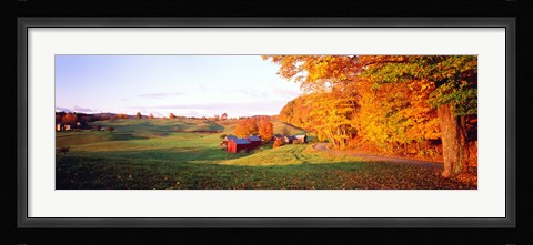Framed Fall Farm VT USA Print