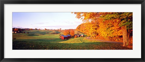 Framed Fall Farm VT USA Print