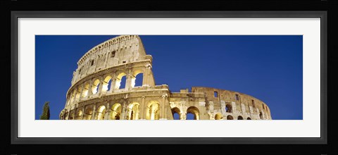 Framed Low angle view of ruins of an amphitheater, Coliseum, Rome, Lazio, Italy Print