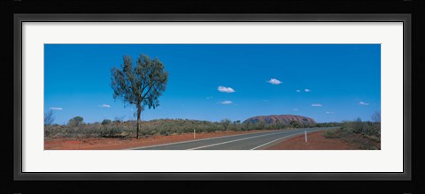 Framed Road Ayers Rock Uluru-Kata Tjuta National Park Australia Print