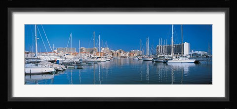 Framed View of a marina, Algarve Portugal Print