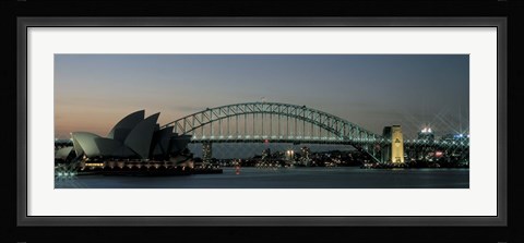 Framed Opera House &amp; Harbor Bridge Sydney Australia Print
