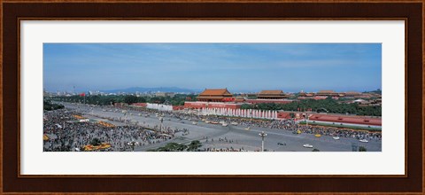 Framed Aerial view of Tiananmen Square Beijing China Print