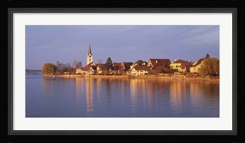 Framed Switzerland, Berlingen, Town along a shore Print