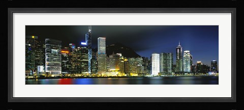 Framed View From Wanchai, Central District, Hong Kong Print