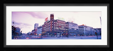 Framed Evening, Radhuspladsen, Copenhagen, Denmark Print
