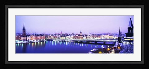 Framed Buildings In A City, Riddarholmen, Riddarholmen And The Old Town, Stockholm, Sweden Print