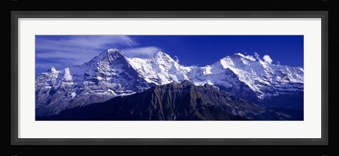 Framed Swiss Mountains, Berner, Oberland, Switzerland Print